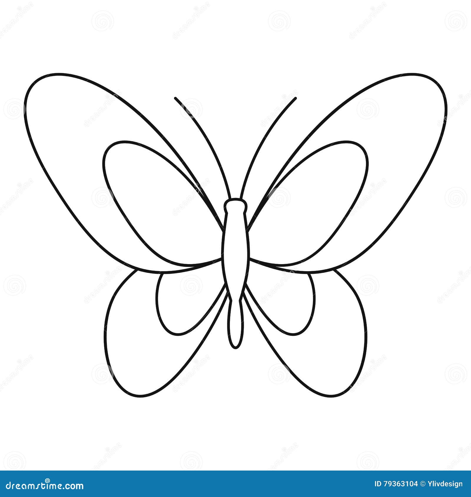 butterfly outline drawing for kids 10720552 Vector Art at Vecteezy