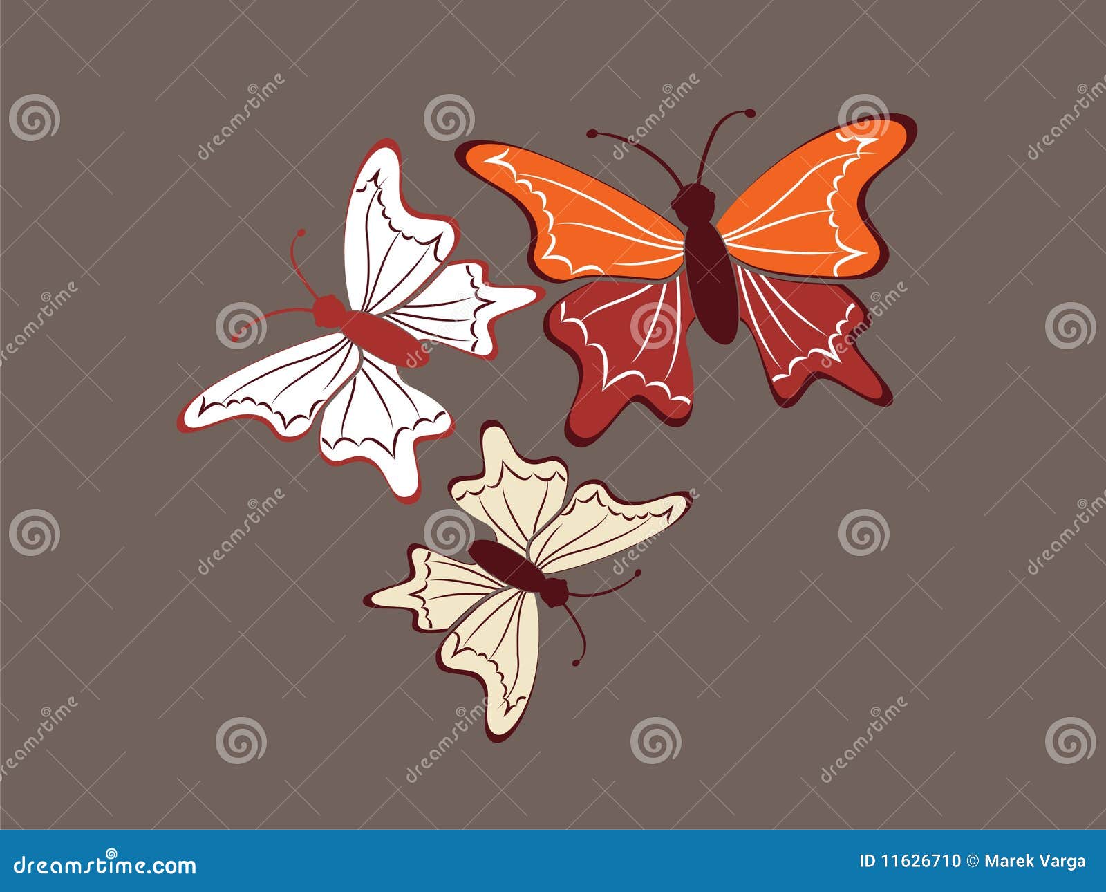 Beautiful butterfly trio stock vector. Illustration of brochure 11626710