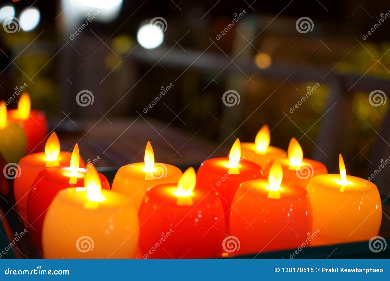 Beautiful Candle Light at Night a Beautiful Candle Light at Night at Dinner Time Stock Image