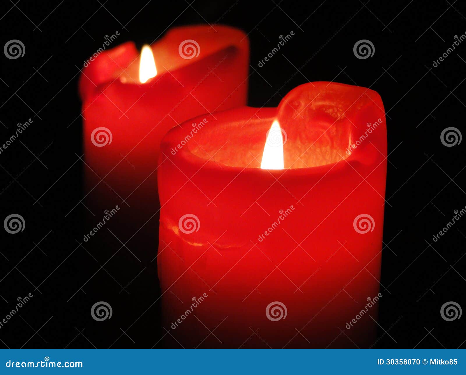 Beautiful Candles Shining in the Darkness Stock Photo Image of light