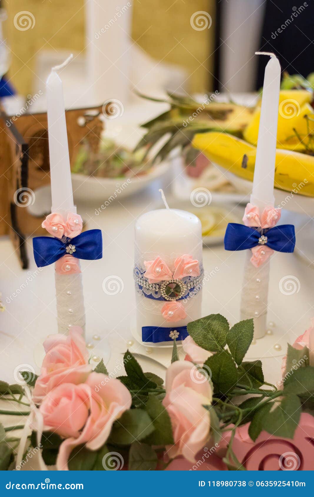 Beautiful Candles for Wedding Stock Photo Image of bouquet, wedding