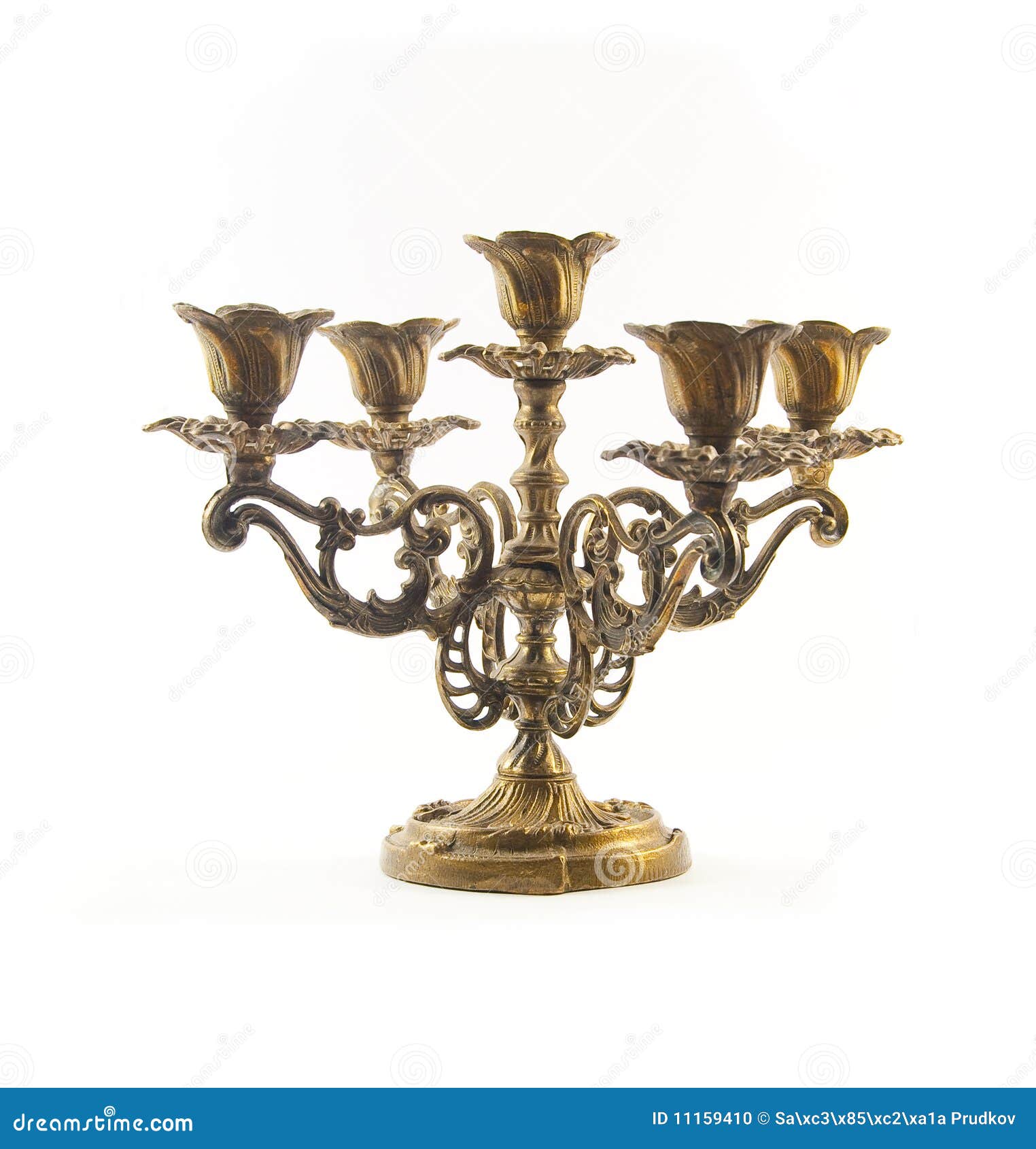 Beautiful Candlestick with Five Arms Stock Photo Image of five