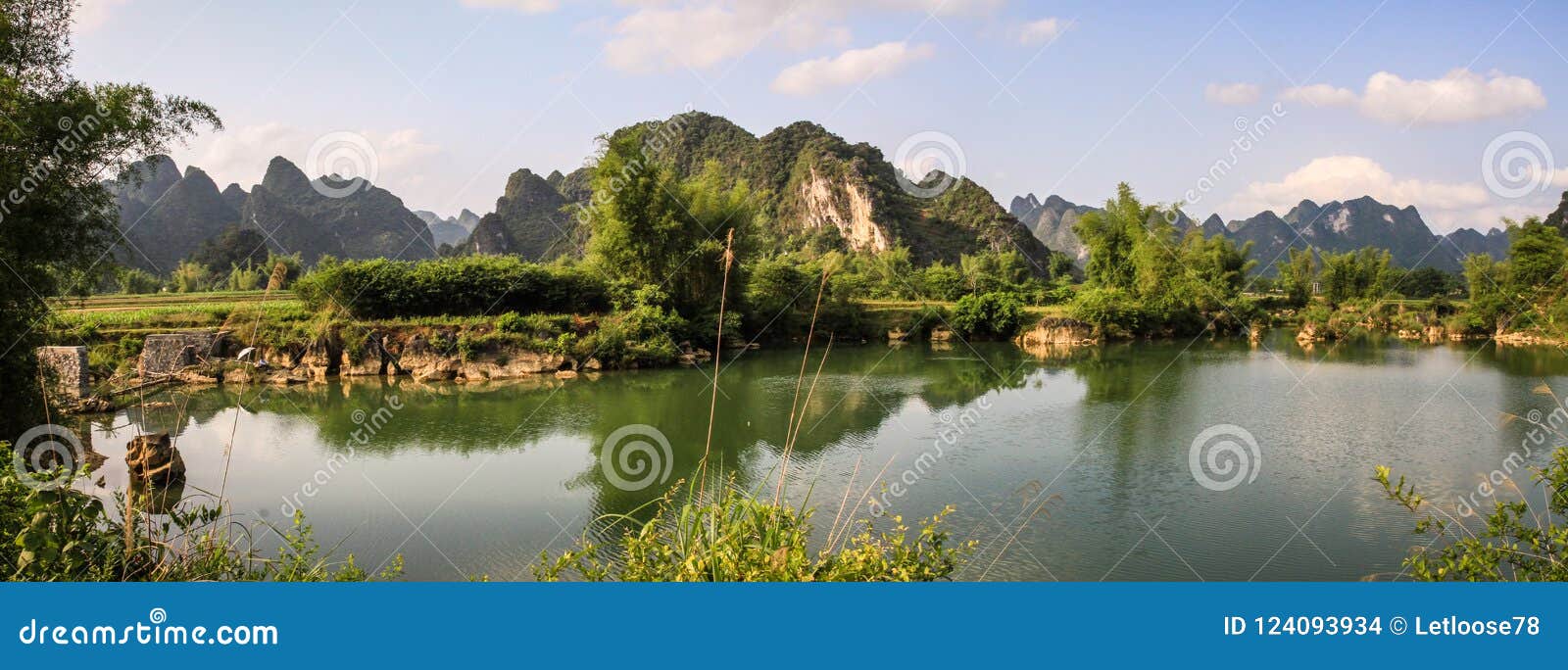 the beautiful cao bang province near the ban gioc waterfall, cao bang province, vietnam