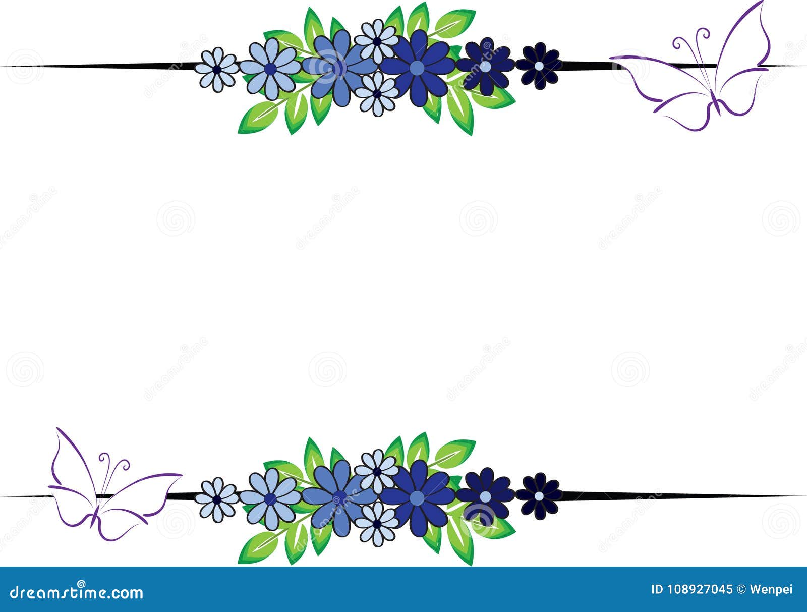 Beautiful Flower Card Design Vector Editorial Image Illustration of