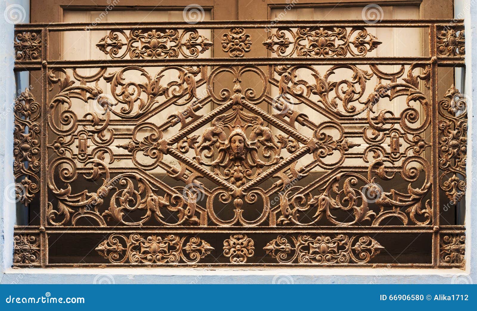 Beautiful Cast Iron Art Medieval. Stock Photo Image of decoration