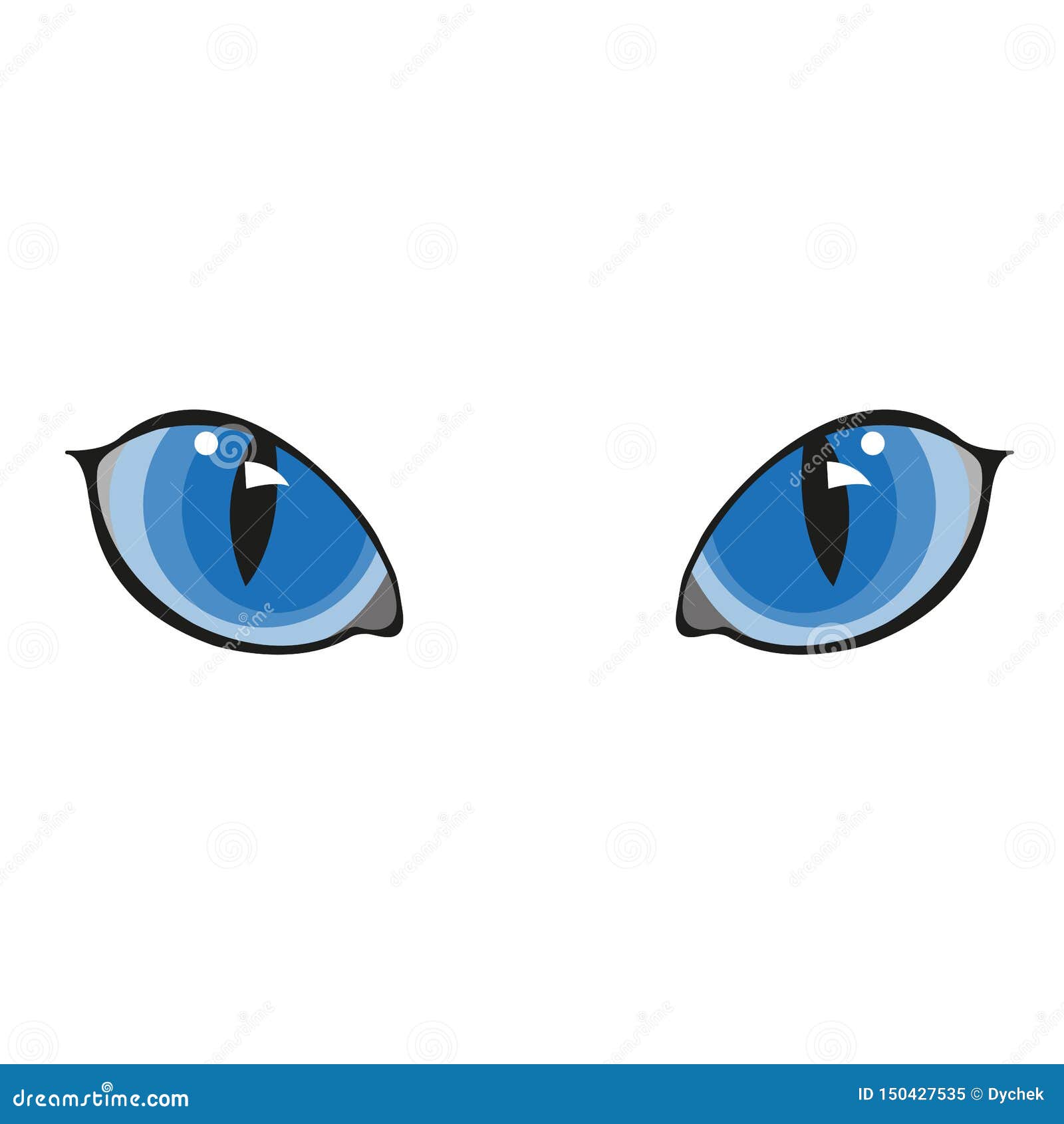 Beautiful Cat Eyes. Simple Flat Vector Illustration Stock Vector