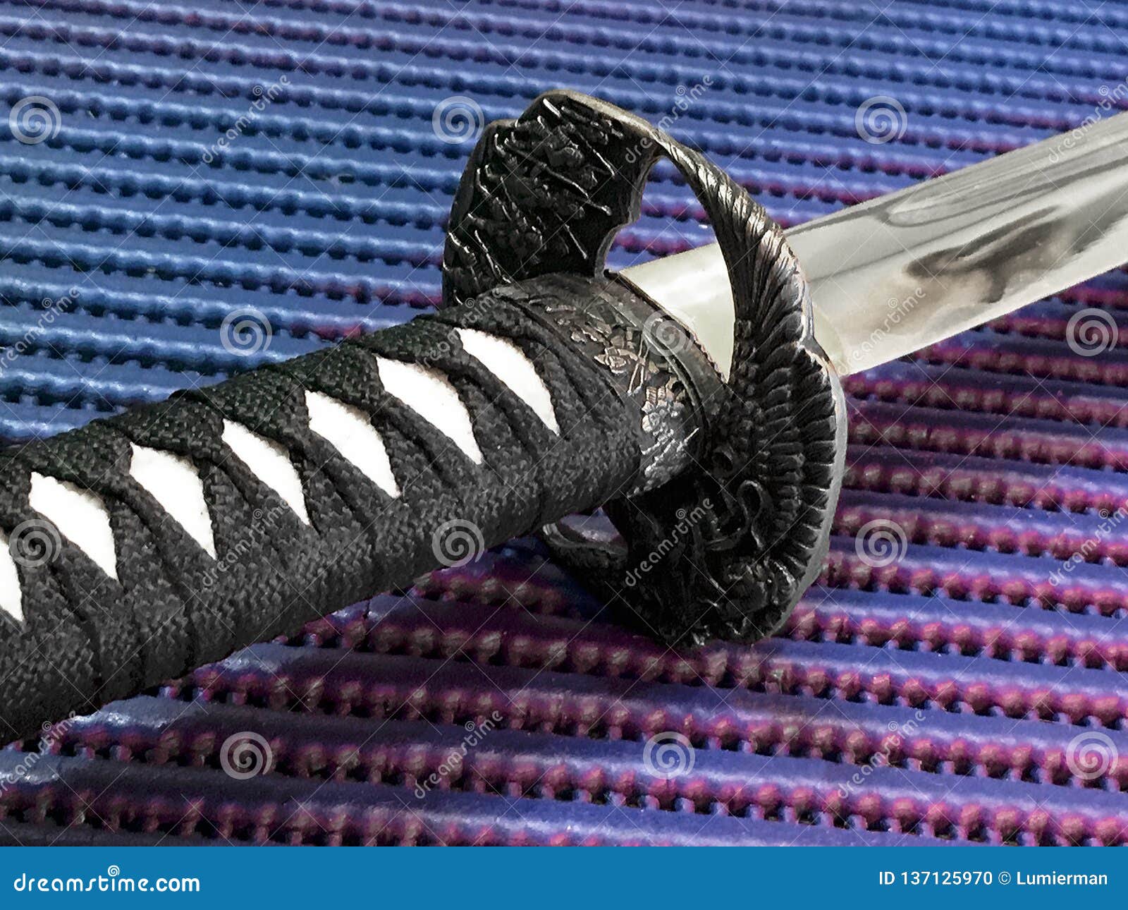 Beautiful Detail of Katana Sword Handle Stock Photo - Image of