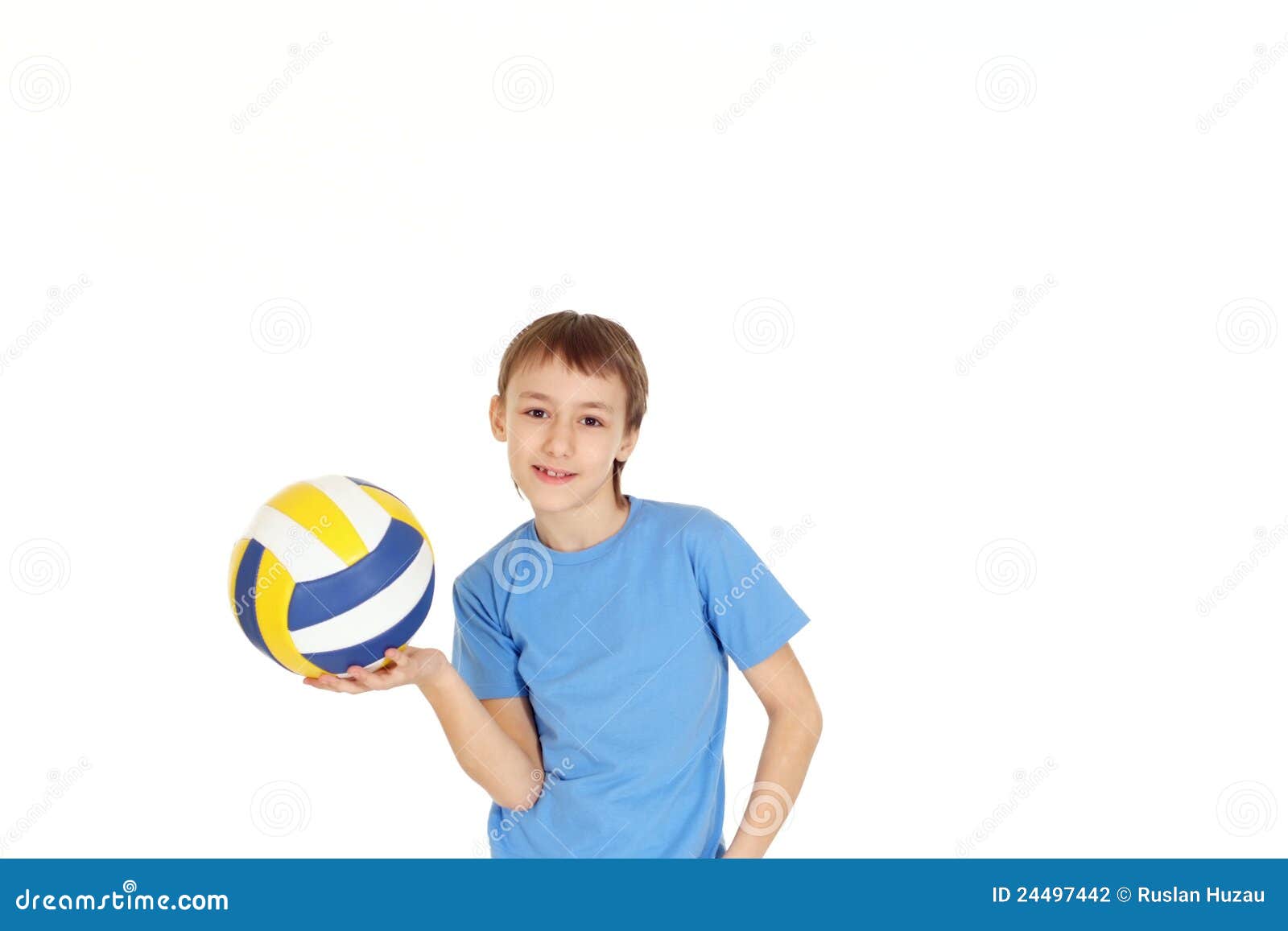 Beautiful Caucasian Man Standing with a Ball Stock Photo - Image of ...