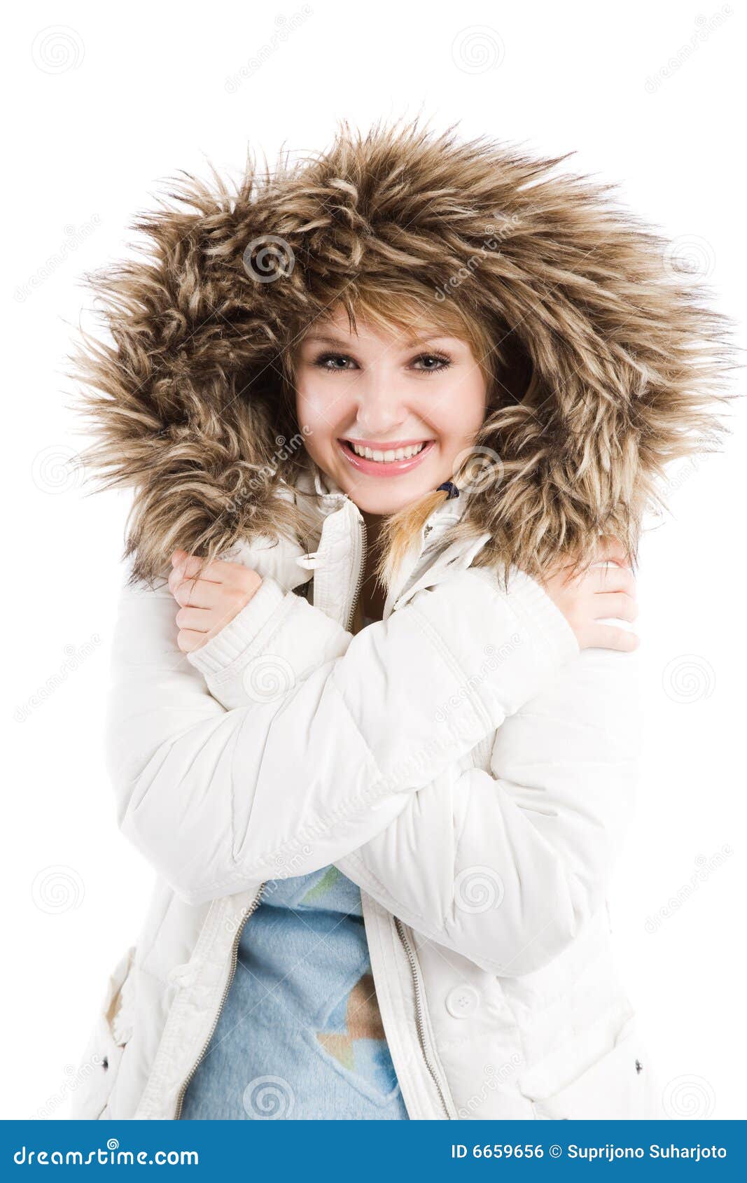 Beautiful Caucasian Winter Girl Stock Photo - Image of emotion ...