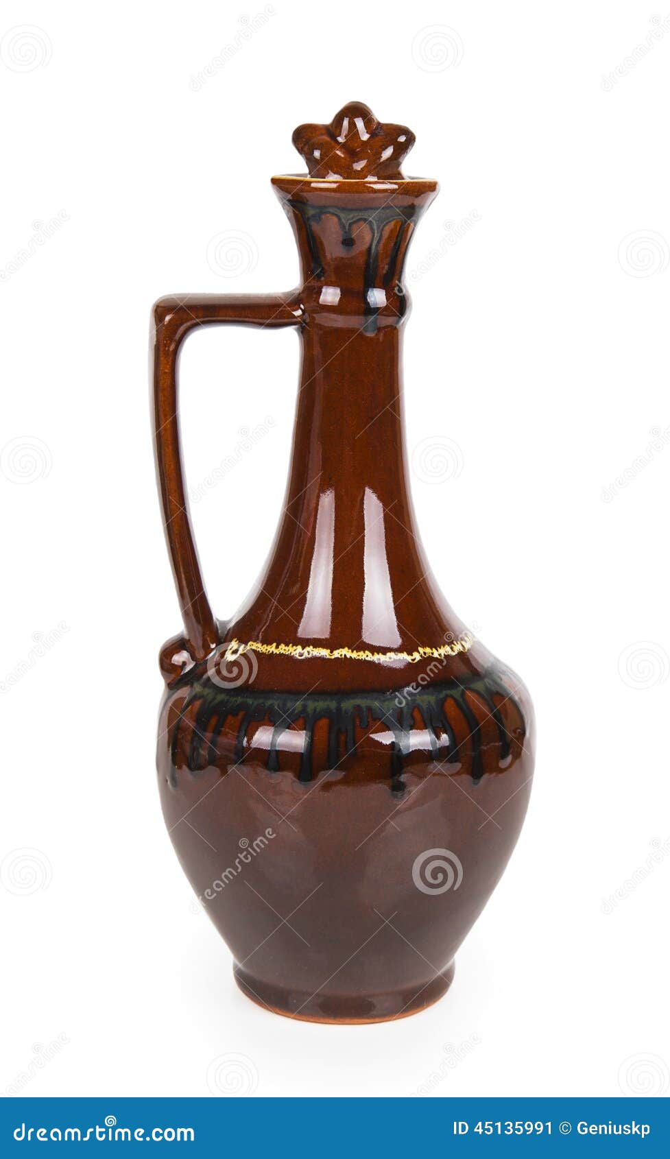 Beautiful ceramic decanter stock image. Image of background 45135991