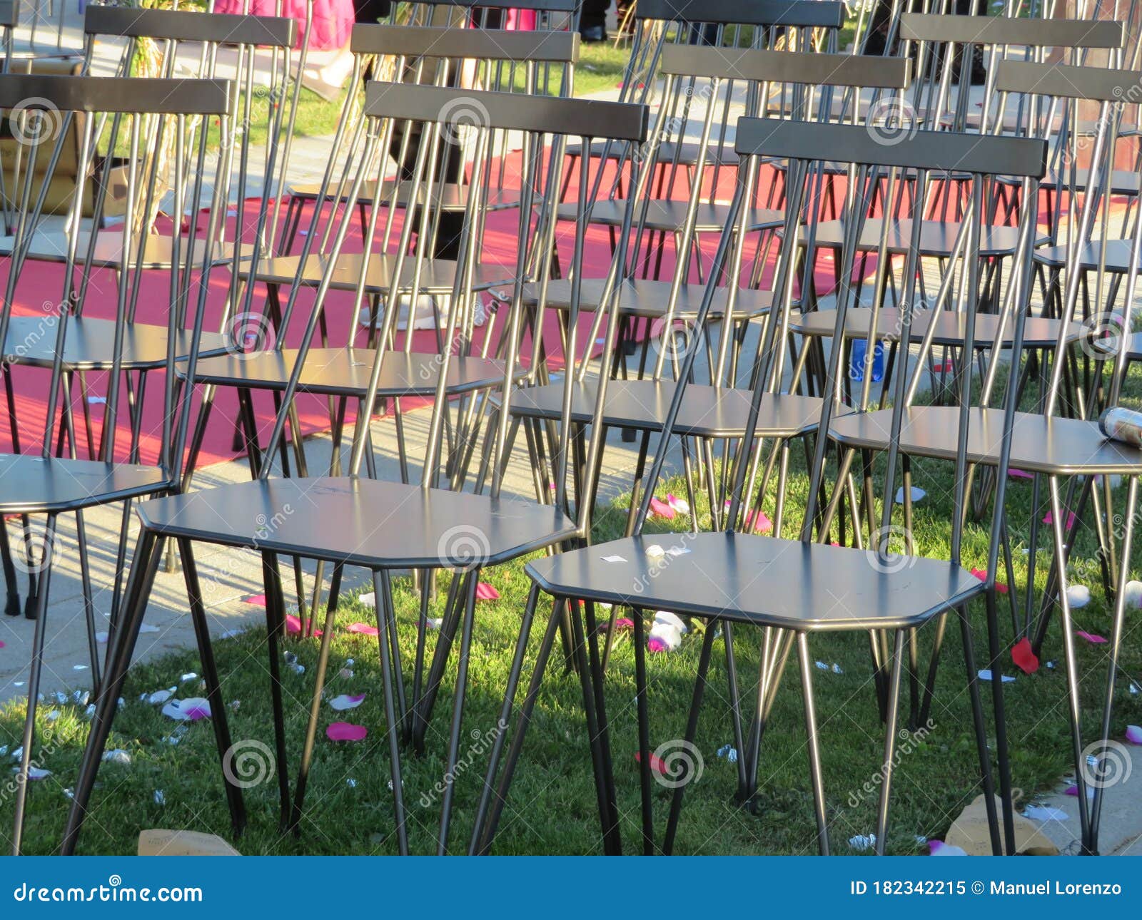 beautiful chairs after being used for a wedding