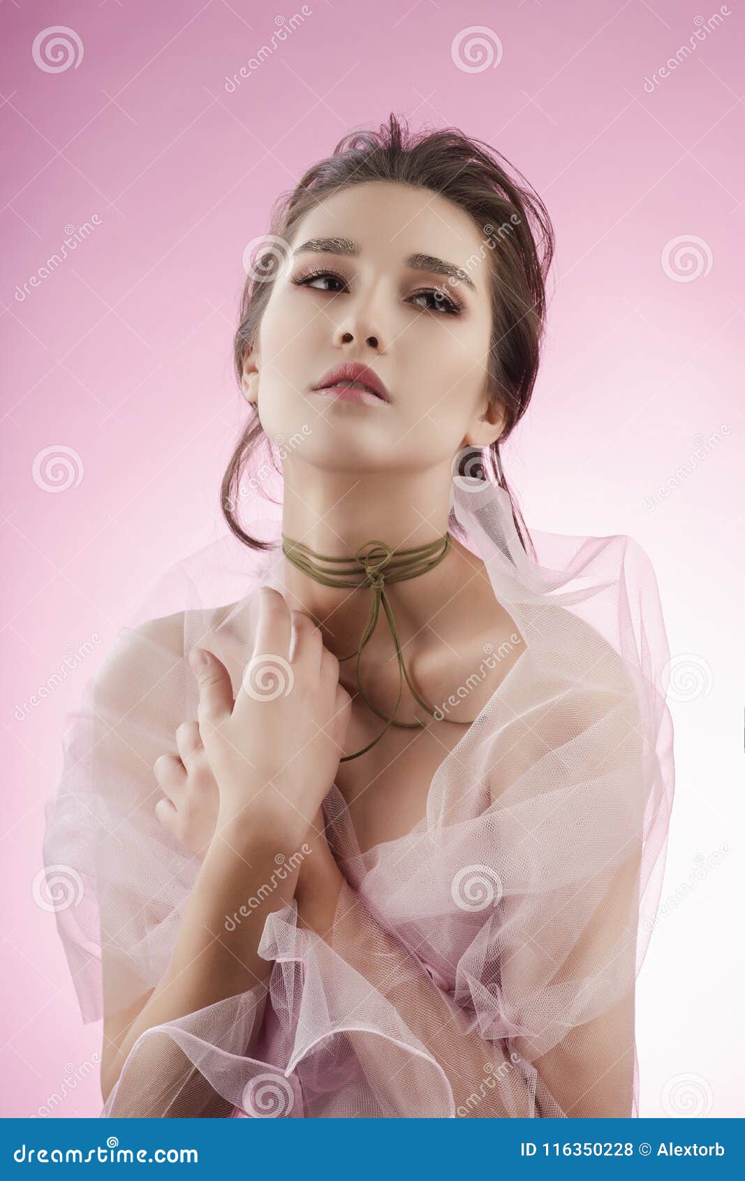 Asian With Big Lips Nude - Beautiful Charming Young Big Breast Asian Girl Wearing A ...