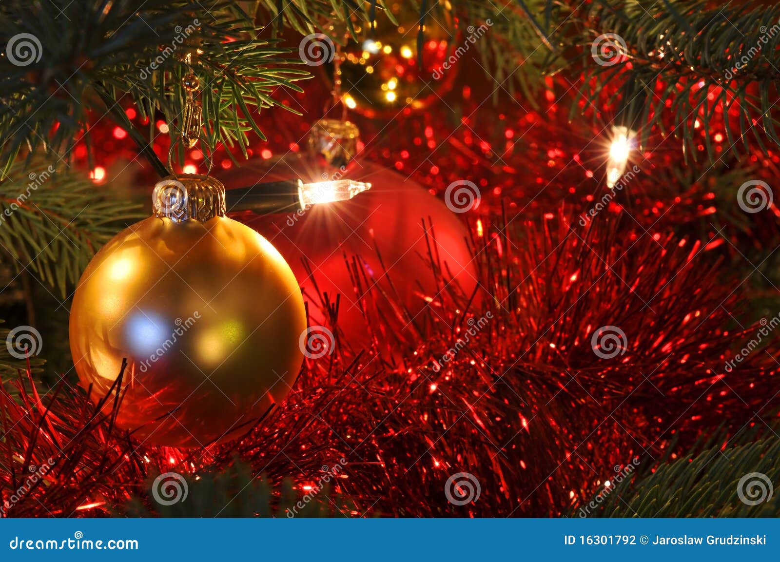 Beautiful Christmas Baubles Stock Photo - Image of background, gold ...