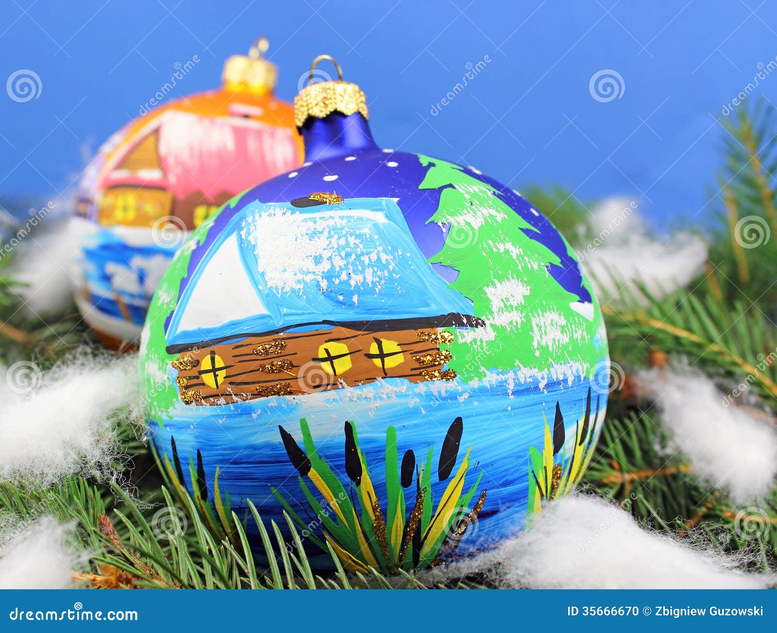 Beautiful Christmas Baubles Stock Photo Image of holidays, detail