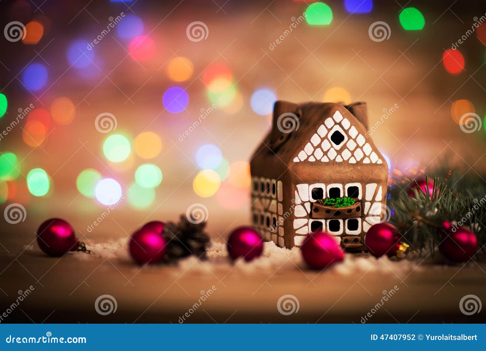 Beautiful Christmas house stock photo. Image of ecoration - 47407952