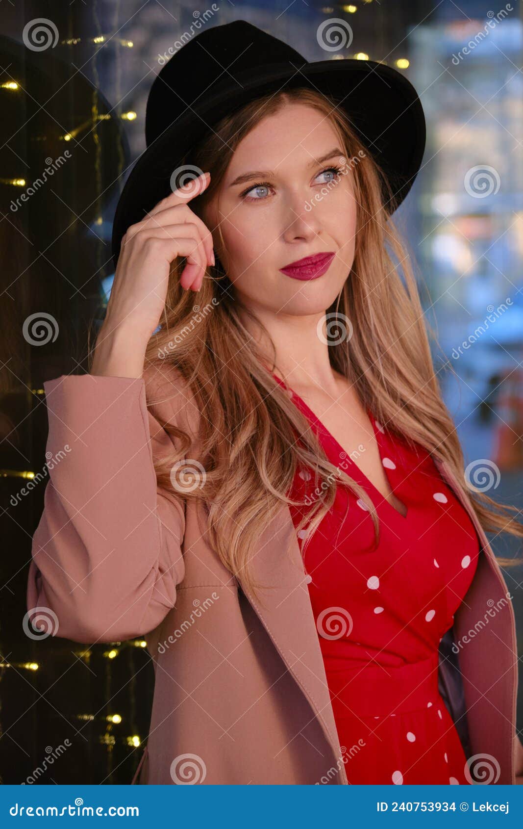 Beautiful Christmas Woman Stock Photo Image Of Portrait 240753934
