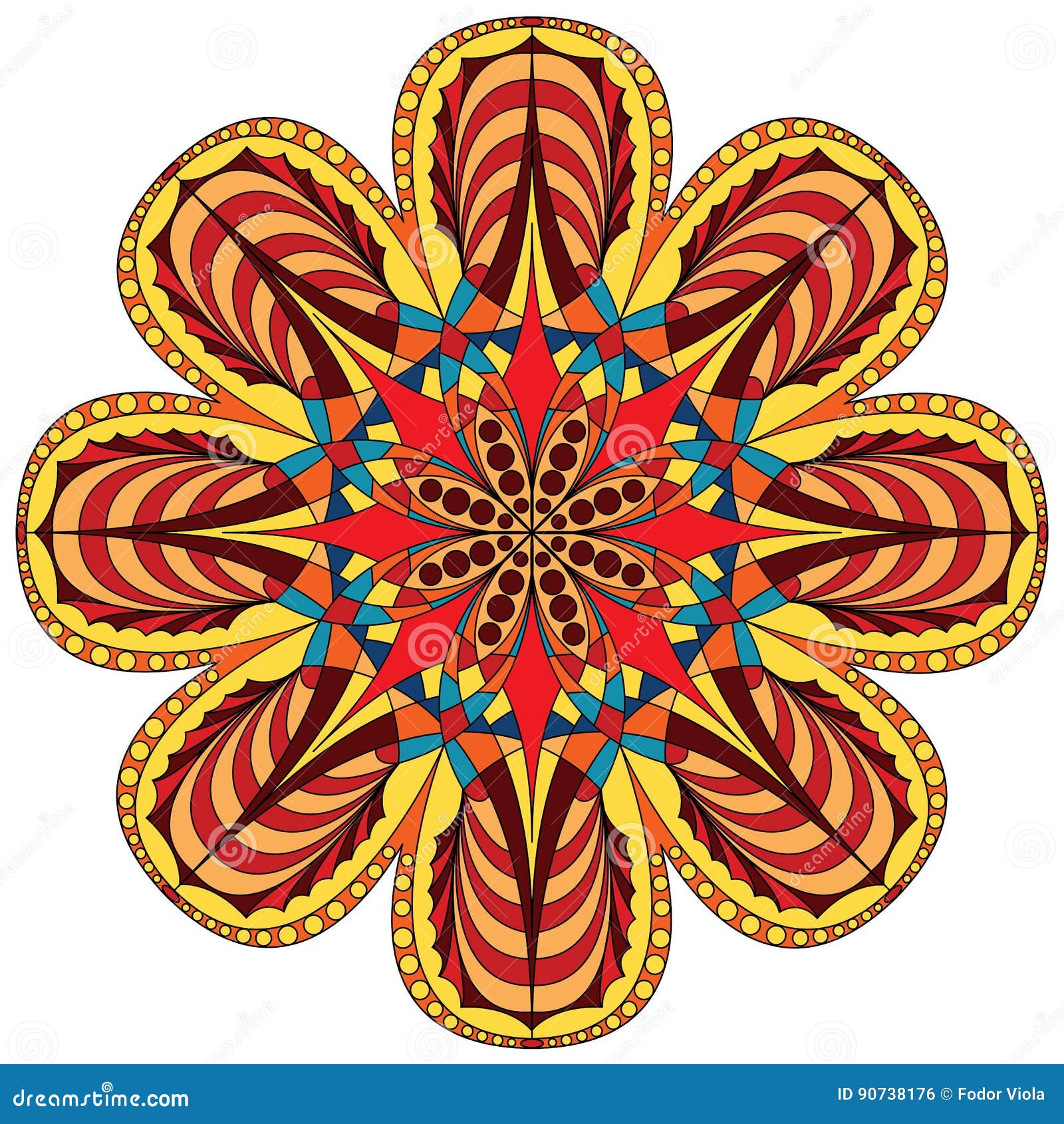 Download Beautiful circle mandala stock vector. Illustration of ...
