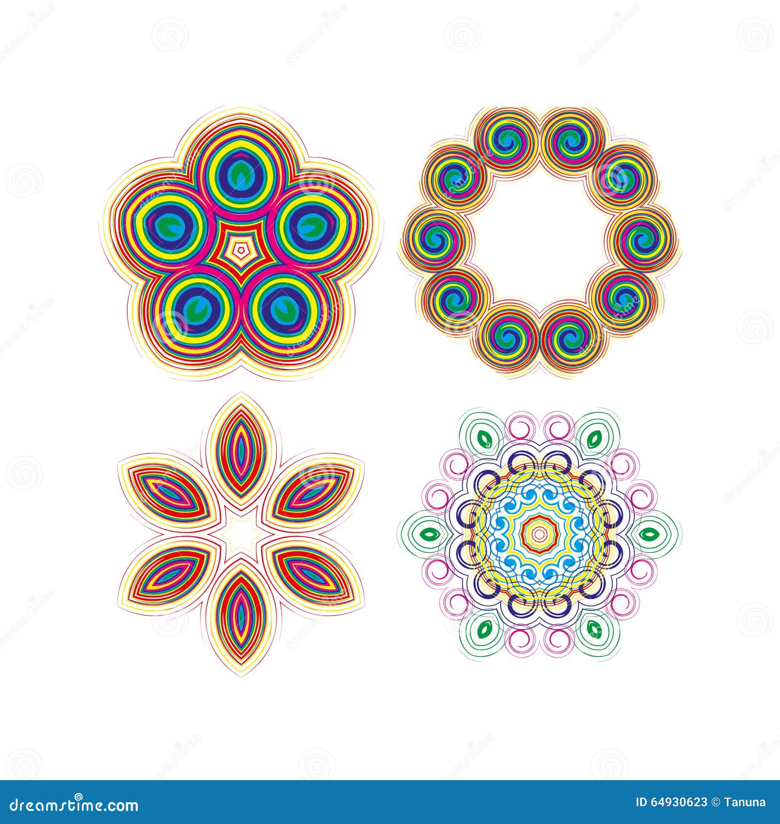 Beautiful Circular Pattern for Your Design. Set of Circular Patterns