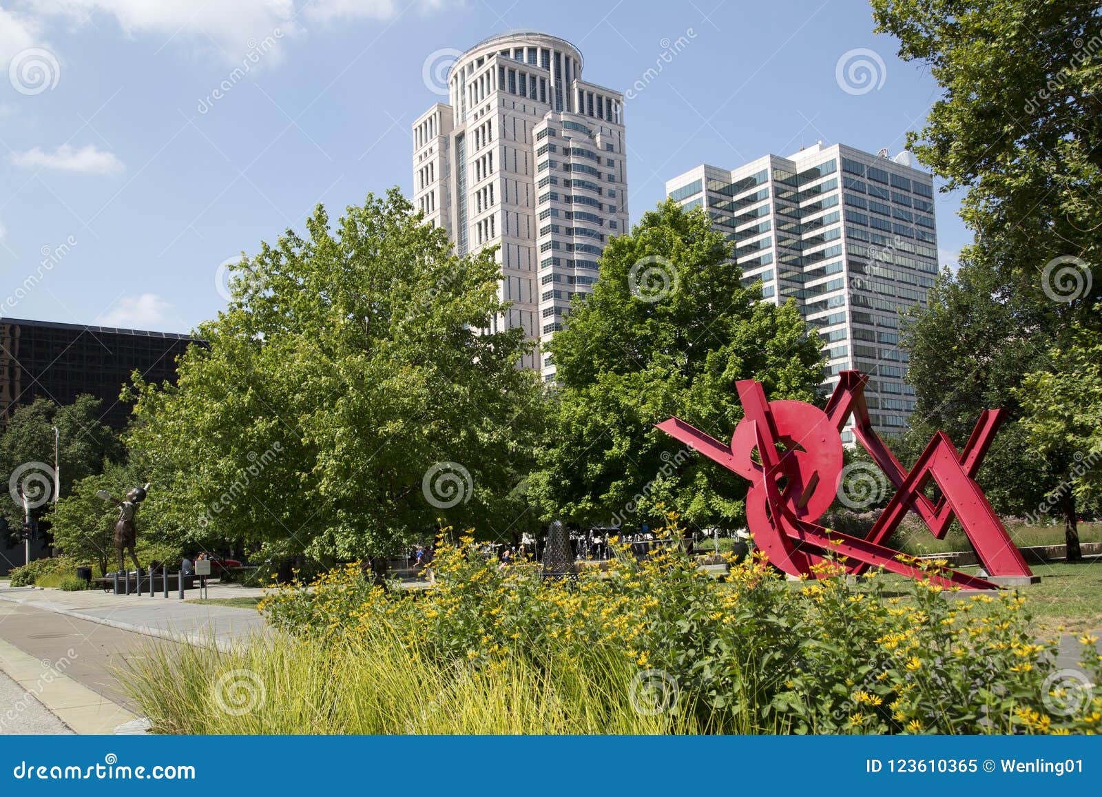 Beautiful City Garden In St Louis City Mo Usa Editorial Image