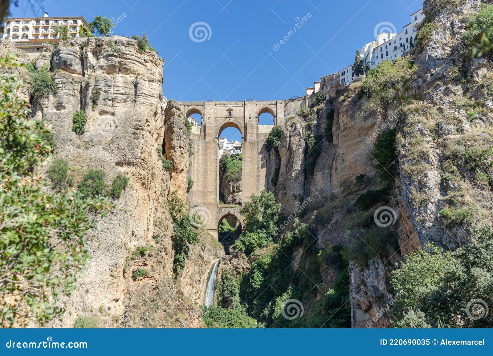 beautiful city of ronda situated in province of malaga.