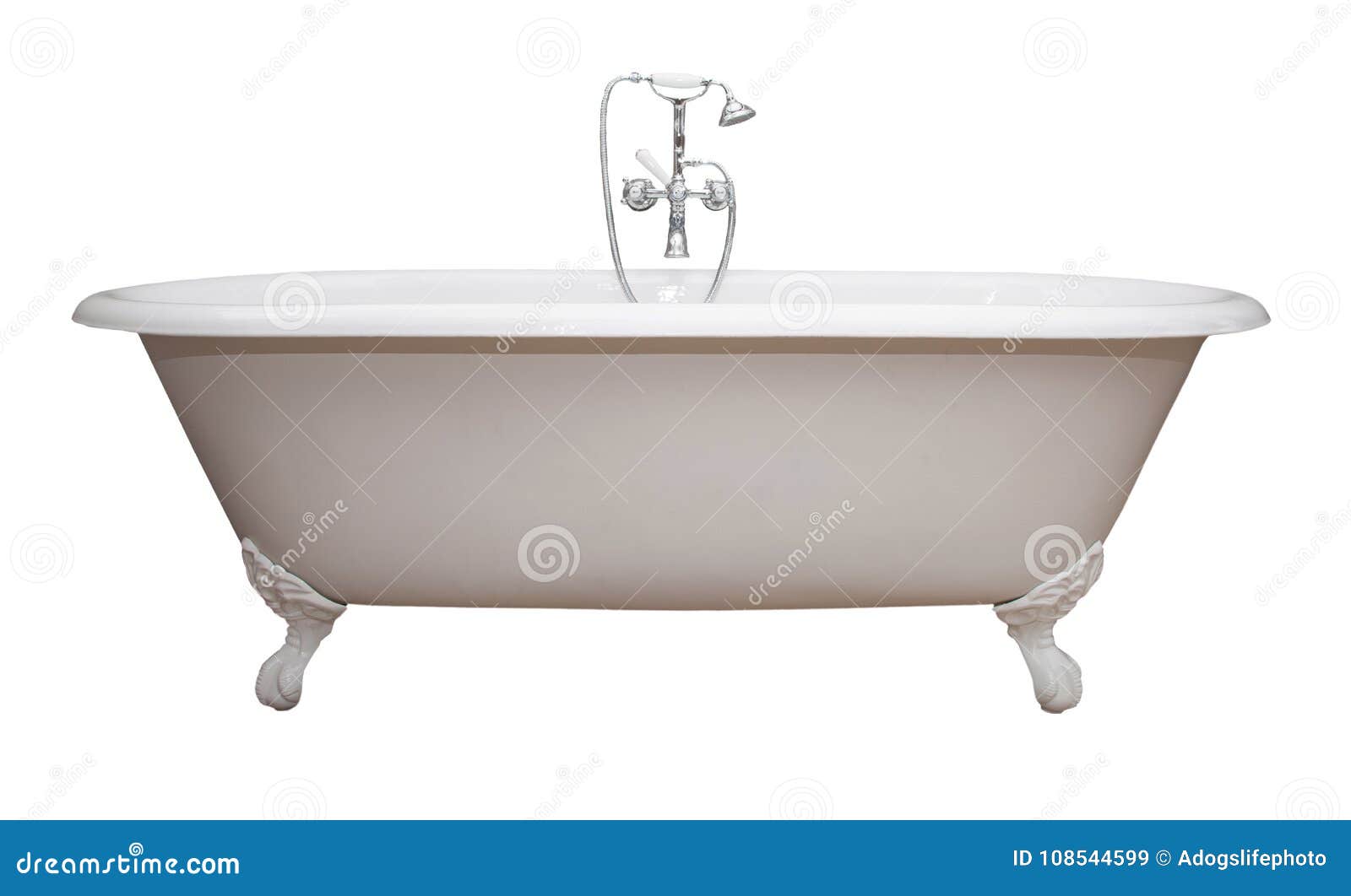 Antique Claw Foot Tub Isolated Copy Stock Image Image Of Faucet