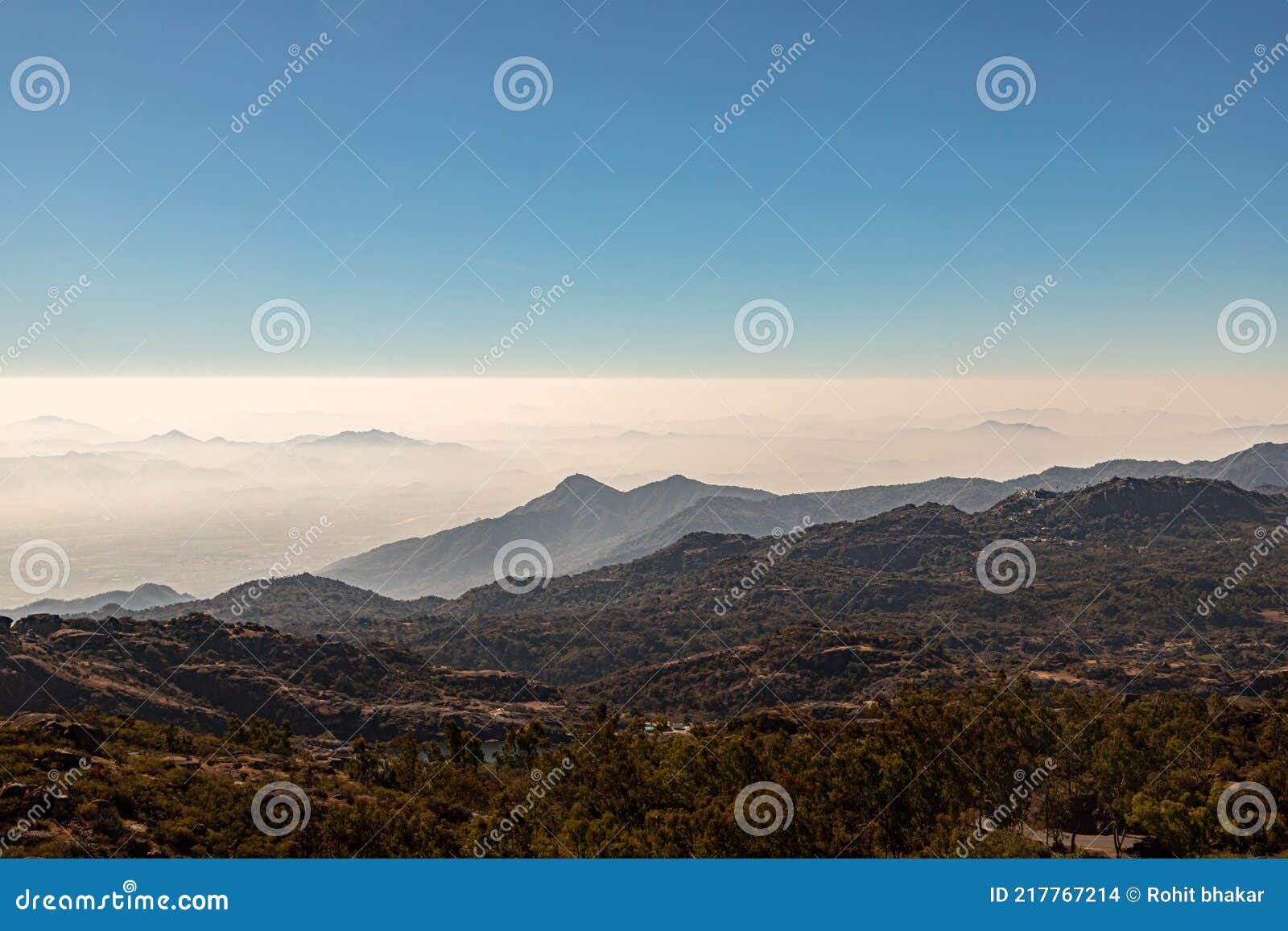 beautiful clouds at aravali mountain range at mount abu