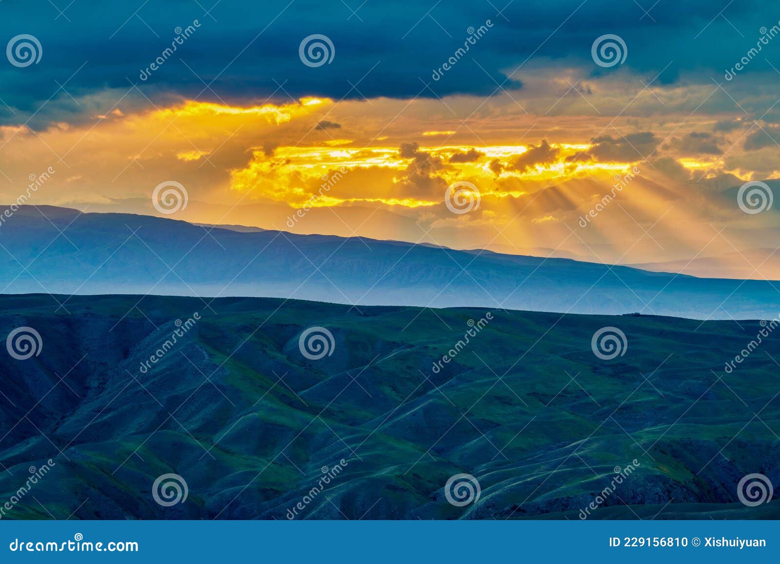 the beautiful cloudscape sunset in tekesi county