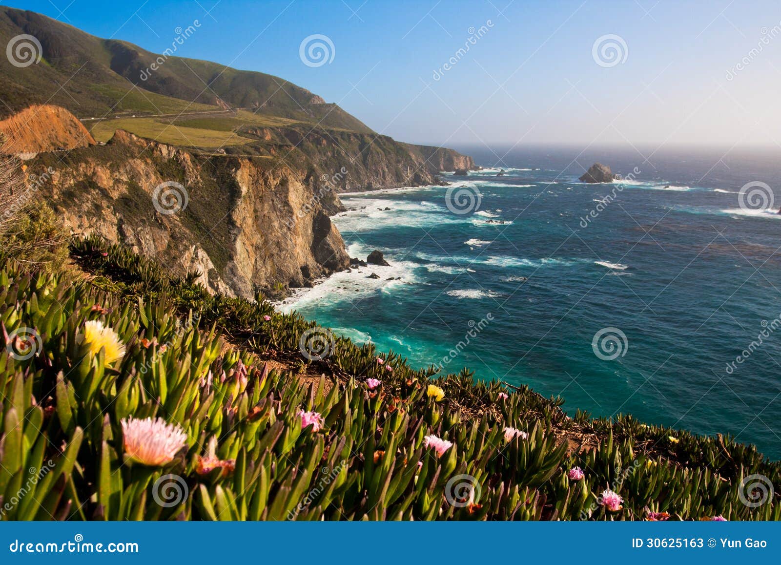 beautiful coastline along the pacific in big sur,california
