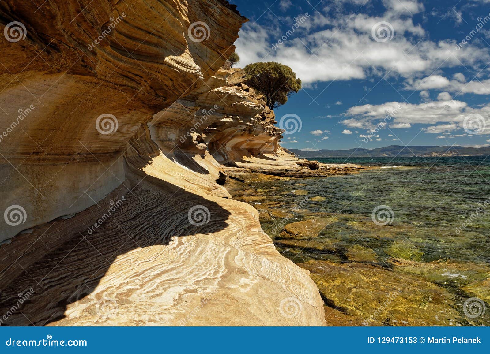 painted cliffs, maria island, tasmania, national reservation, australia
