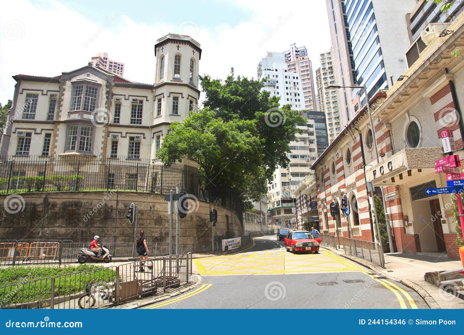 Beautiful Colonial Buildings in Central, Hong Kong Stock Photo - Image