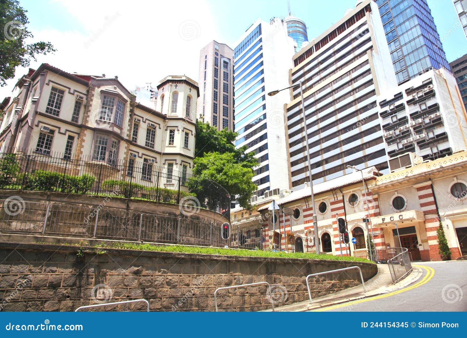Beautiful Colonial Buildings in Central, Hong Kong Stock Image - Image