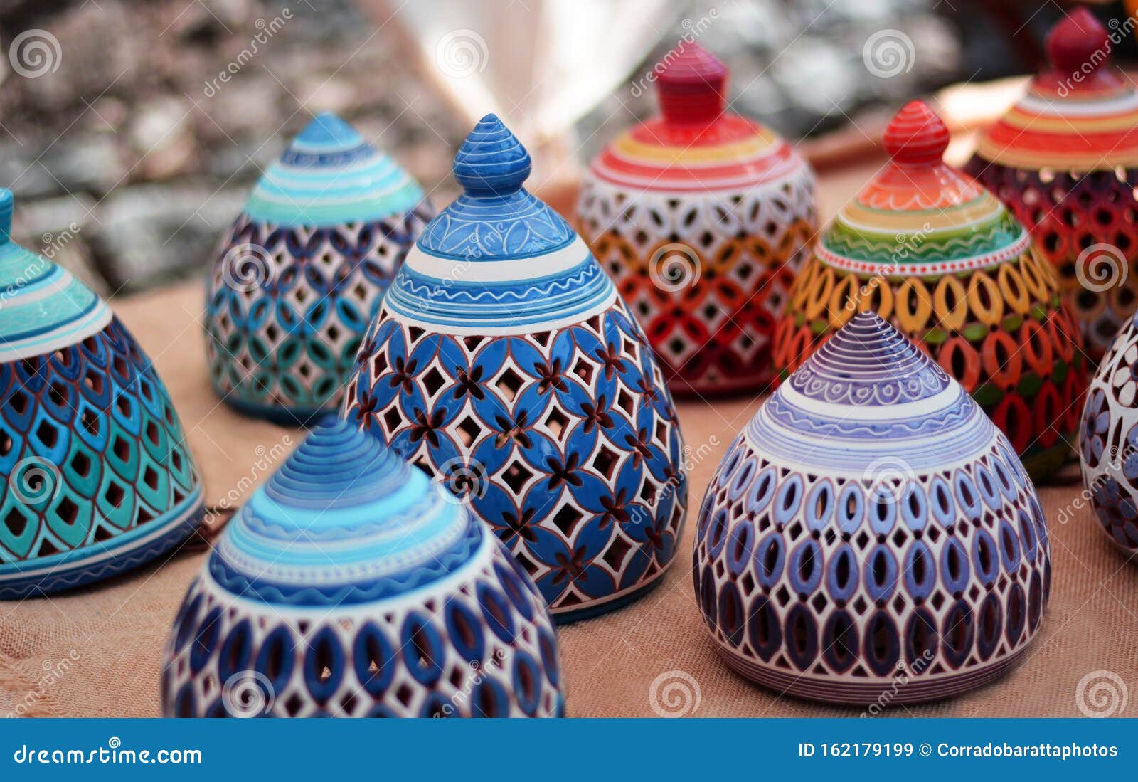 beautiful colored lamps in eastern markets