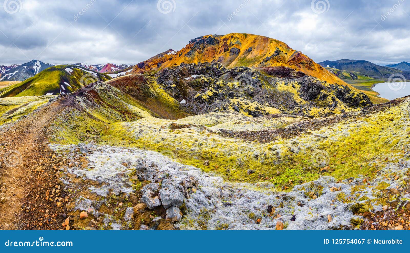 Beautiful Colorful Volcanic Mountains Landmannalaugar In Iceland Stock