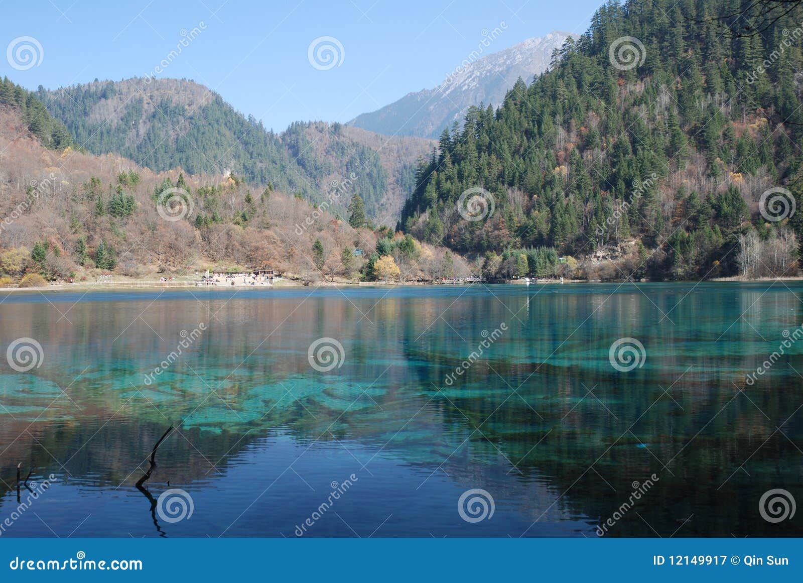 Beautiful And Colorful Water In Jiuzhai China Stock Image Image Of