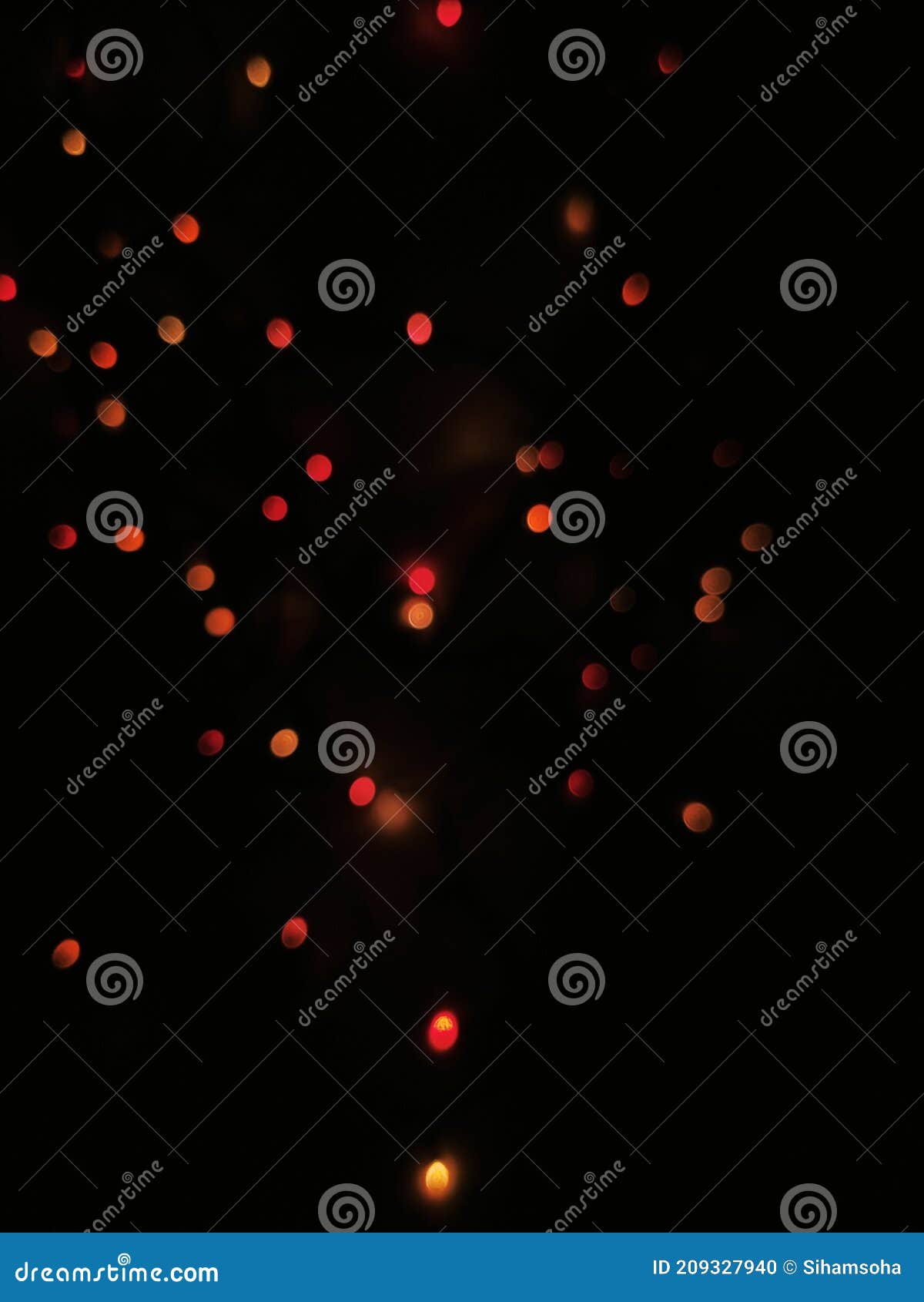 abstract colorful dots in a dark wide space