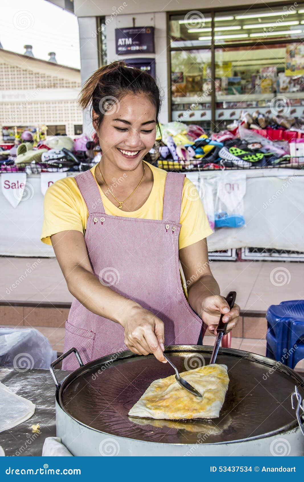 Beautiful cook editorial stock image. Image of lady, thai - 53437534