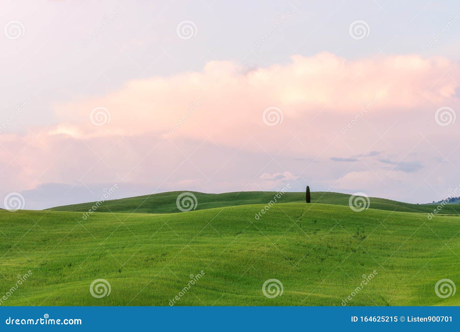 Beautiful Countryside Landscapes In Tuscany With Rolling Hills During