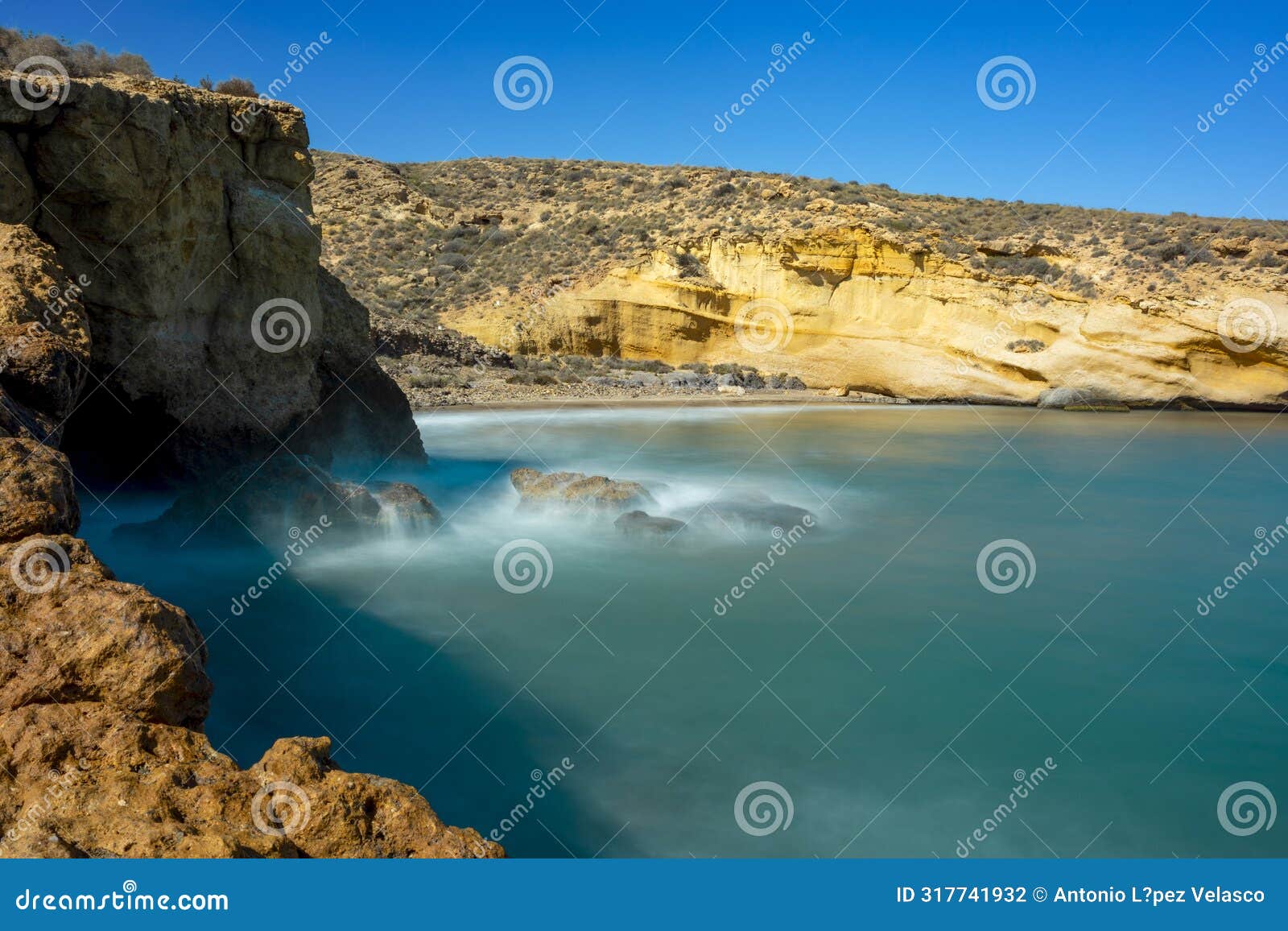 beautiful cove in the cabo cope and puntas de calnegre regional park