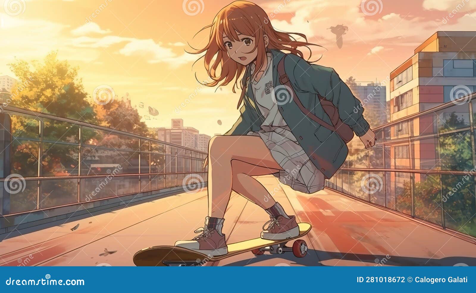 a young anime boy riding a skateboard in the sky  Stable Diffusion   OpenArt