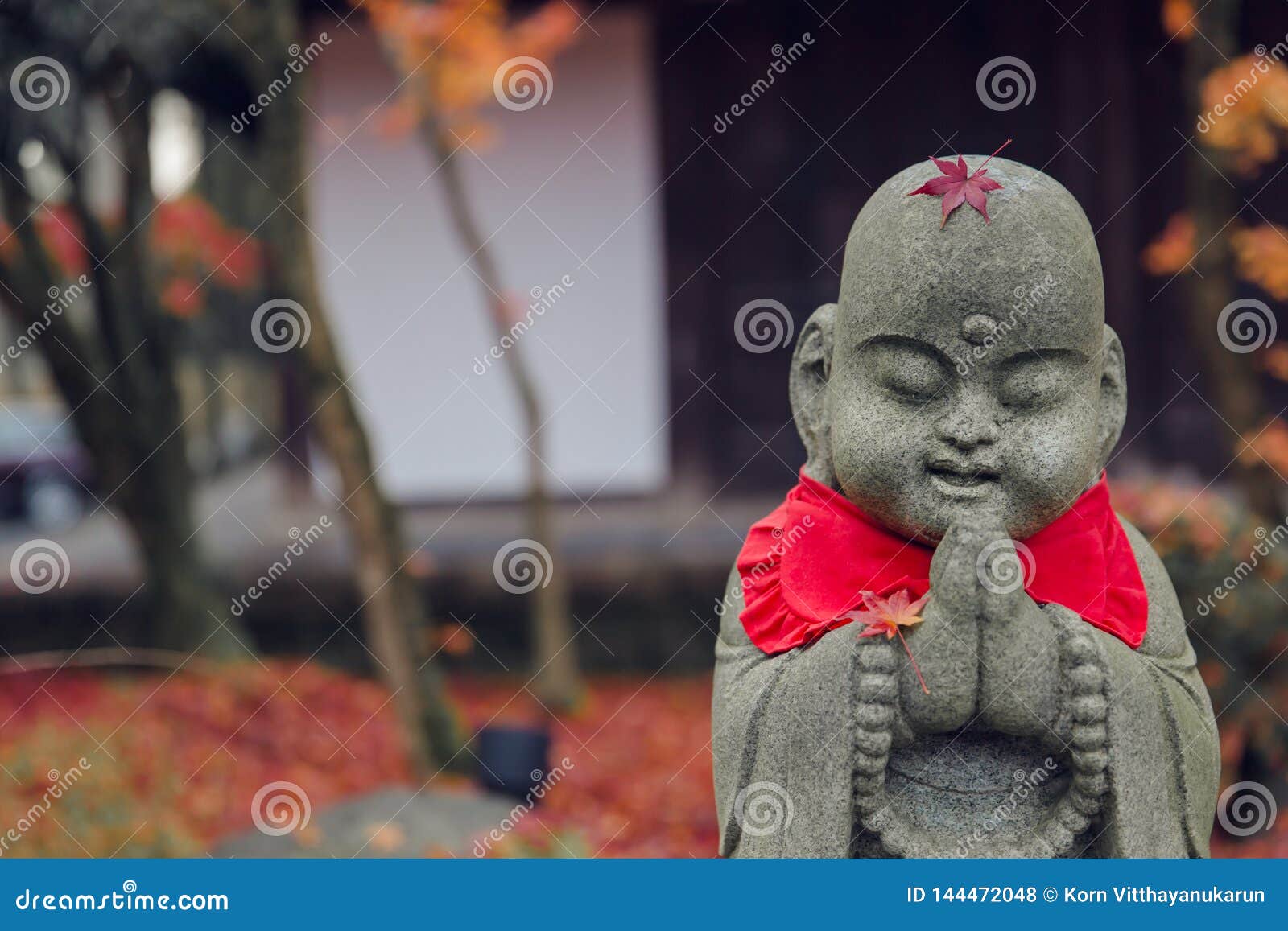janapese shrine cute calm praying buddha stone crafting
