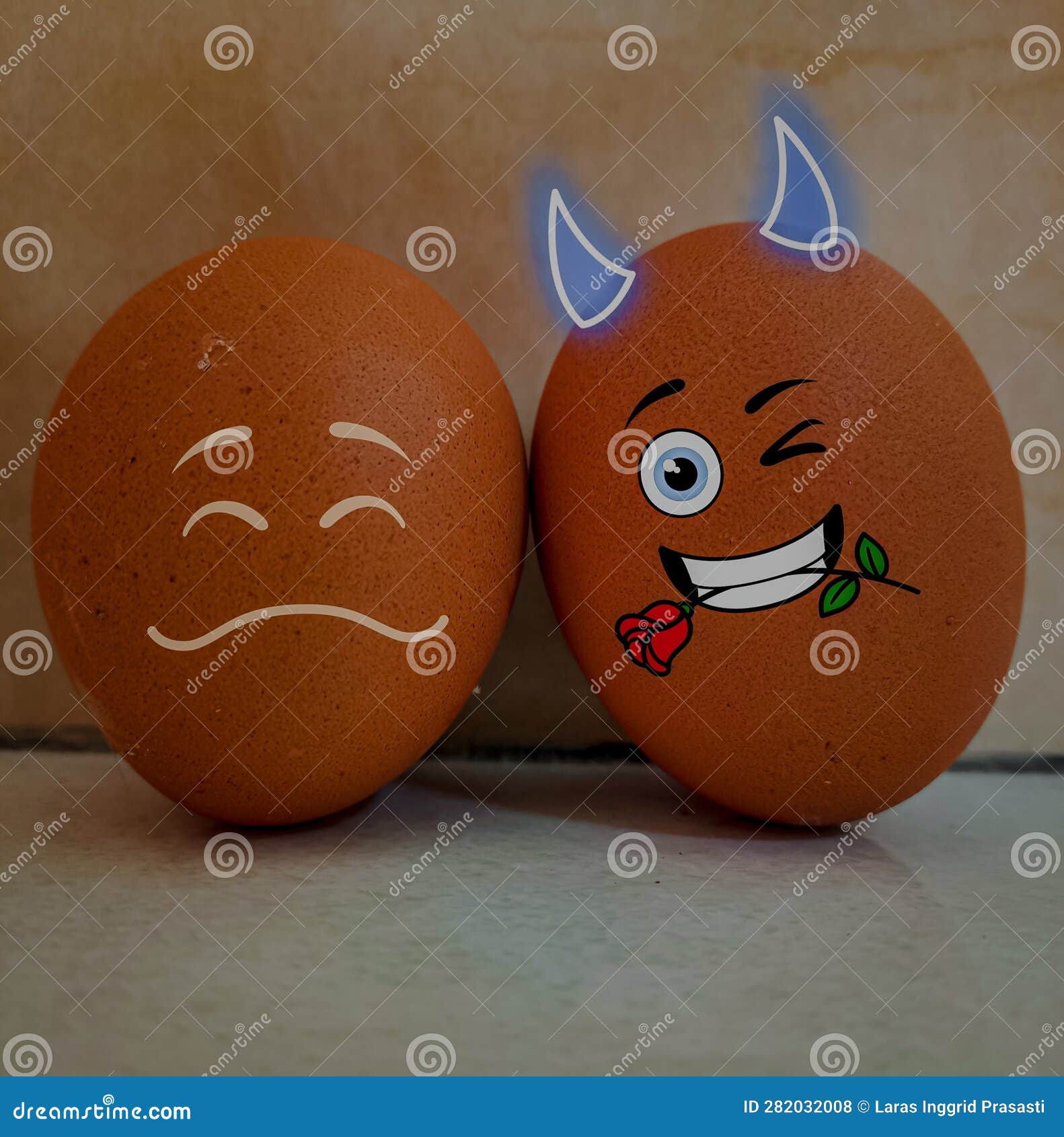 Beautiful Cute Eggs Emoji on the Floor Stock Photo Image of eggs