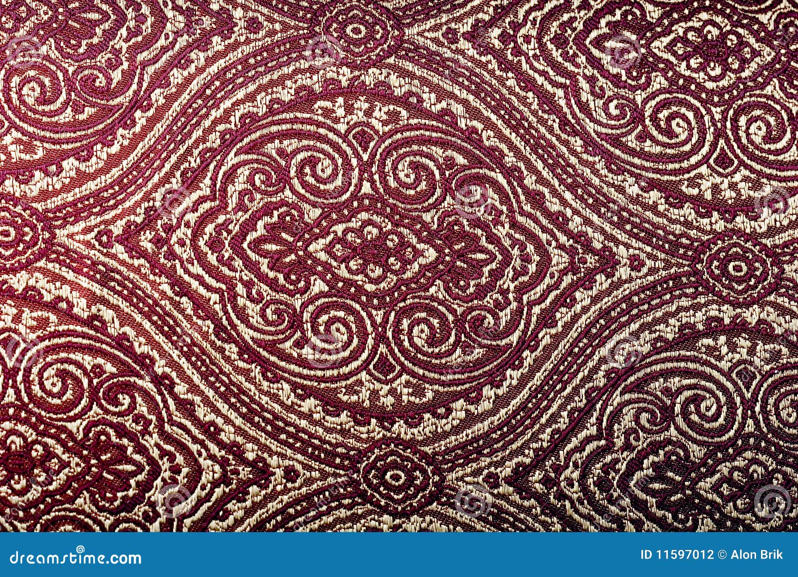 Beautiful Damask Burgundy Fabric Background Stock Photography Image