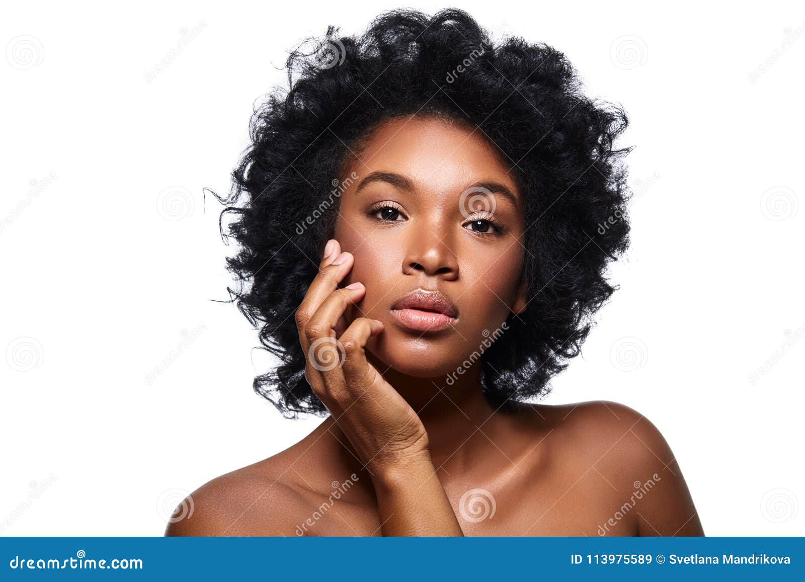Beautiful Dark Skin Girl Stock Image Image Of Isolated 113975589