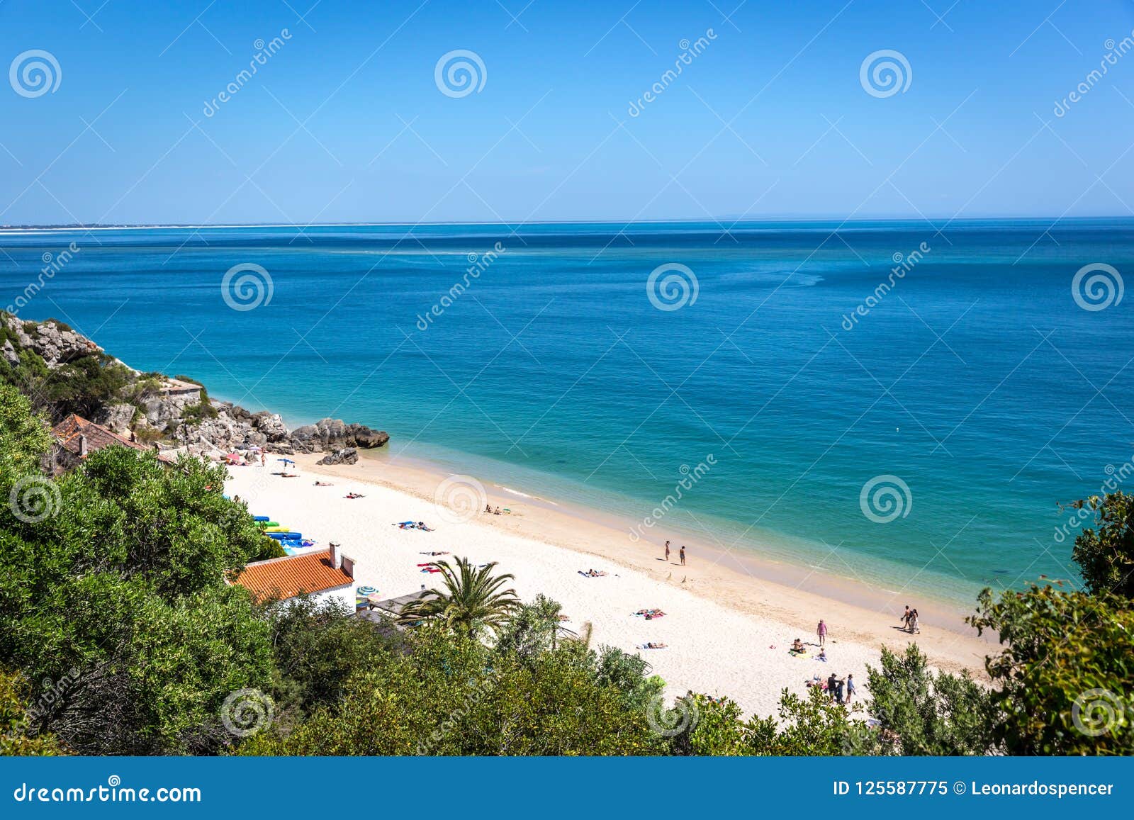 beautiful day in galapinhos beach in arrÃÂ¡bida national park in portugal