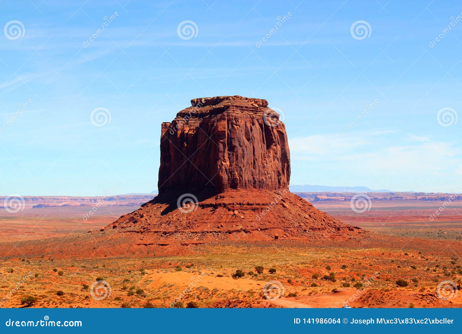 beautiful day in monument valley on the border between arizona and utah in united states - merrick butte