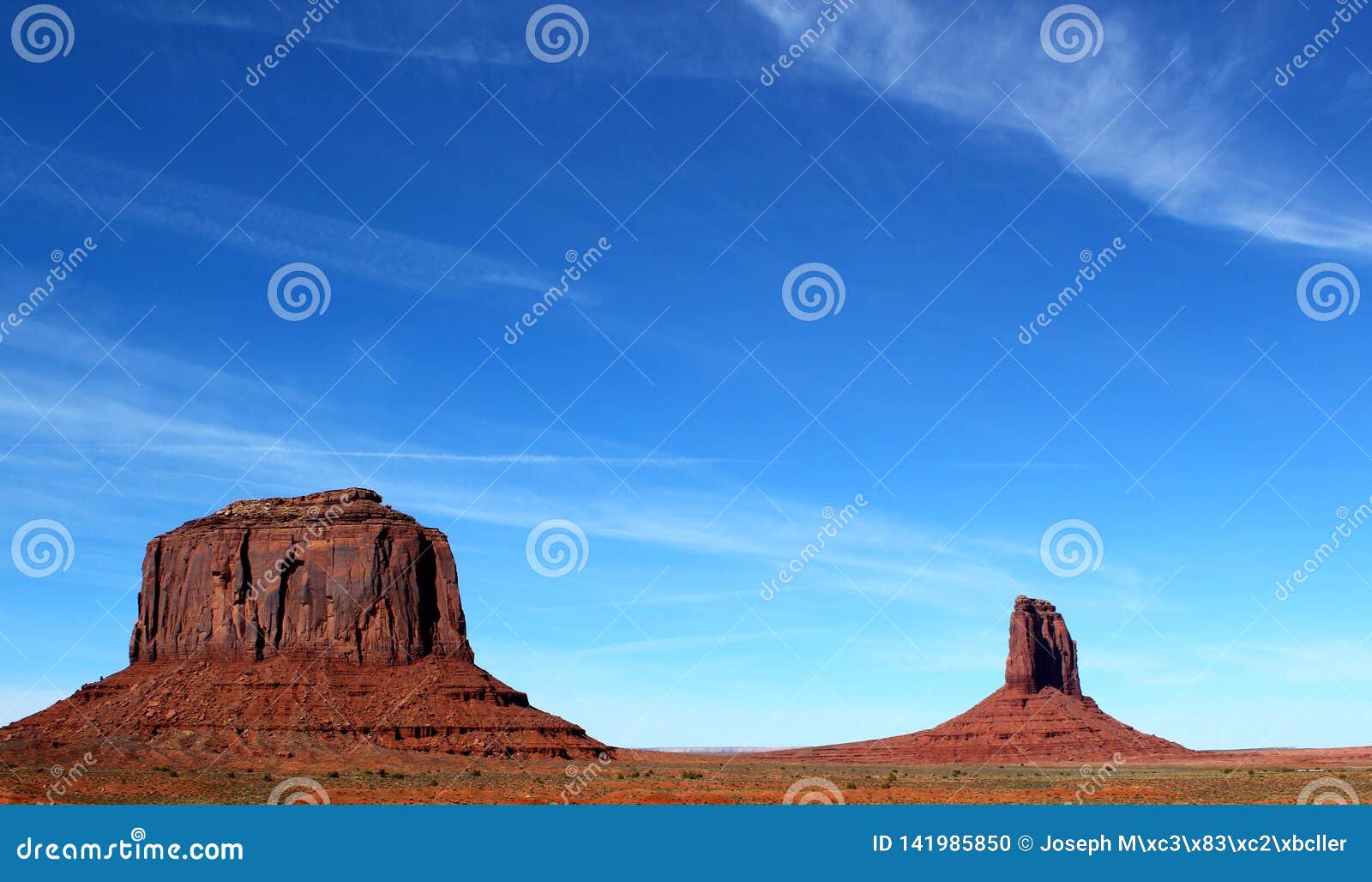 beautiful day in monument valley on the border between arizona and utah in united states - merrick butte