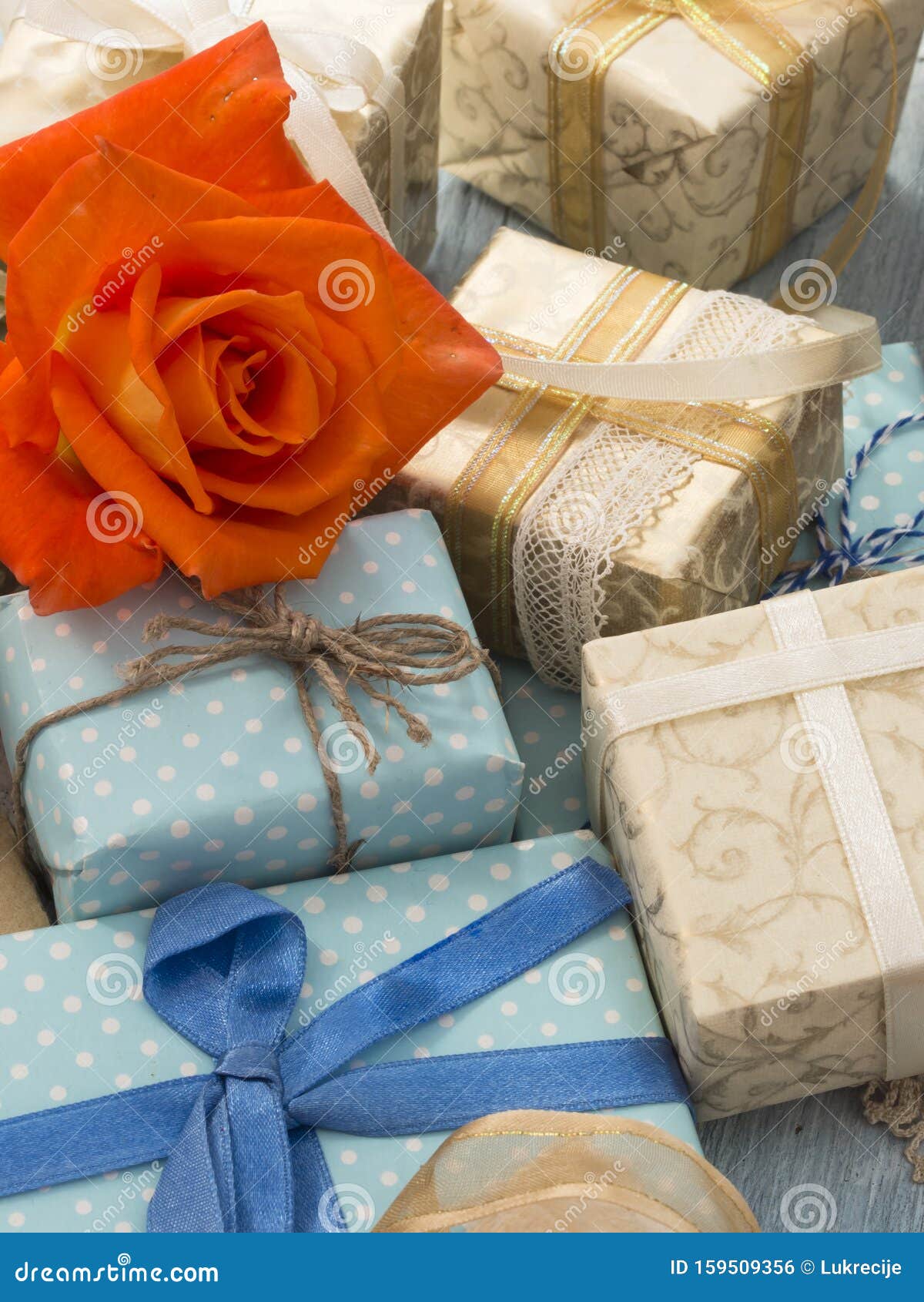 Beautiful Decorated Gift Boxes Stock Photo Image of year, boxes