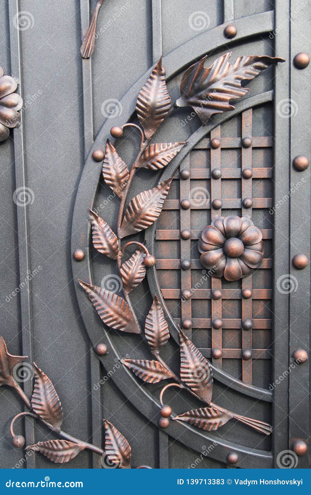 Beautiful Decoration Metal Doors Stock Image Image of frame