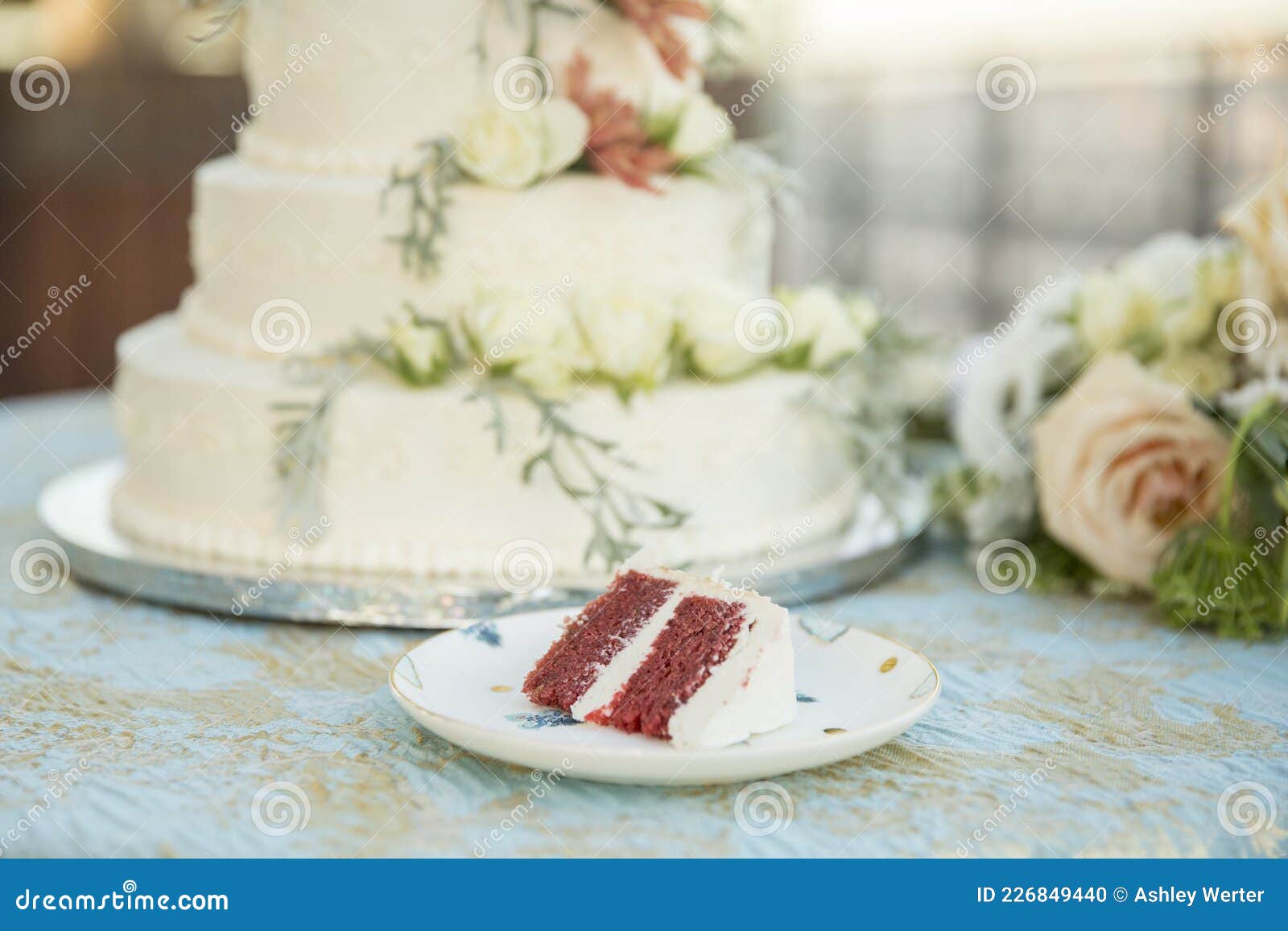 a beautiful and delicious wedding cake.