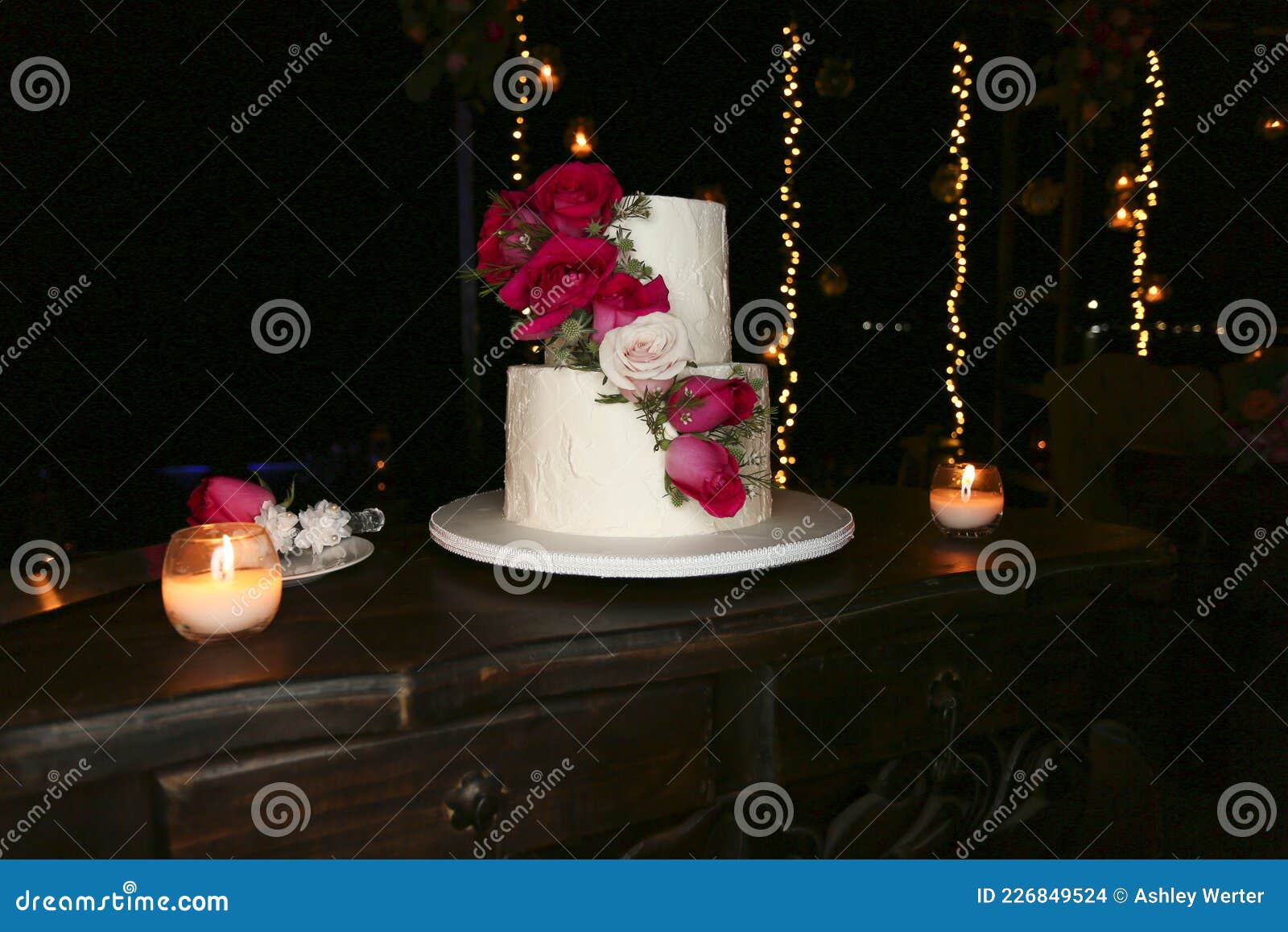 a beautiful and delicious wedding cake.